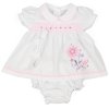 K14228: Baby Girls Dress, Pant & Headband Set (NB-6 Months)